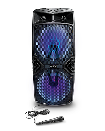 BAFLE BLUETOOTH DE 2 X 8" CON AMPLIFICADOR.